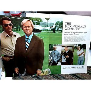 1975 Jack Nicklaus Wardrobe 2 Page vintage Original Print ad